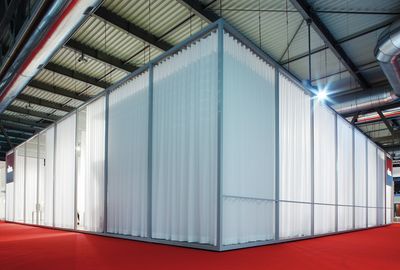 Sistemas de rieles, Colorama 1, Room shot "Vitra Booth"